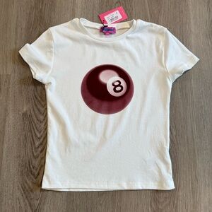 Edikted White Tee with Red Graphic